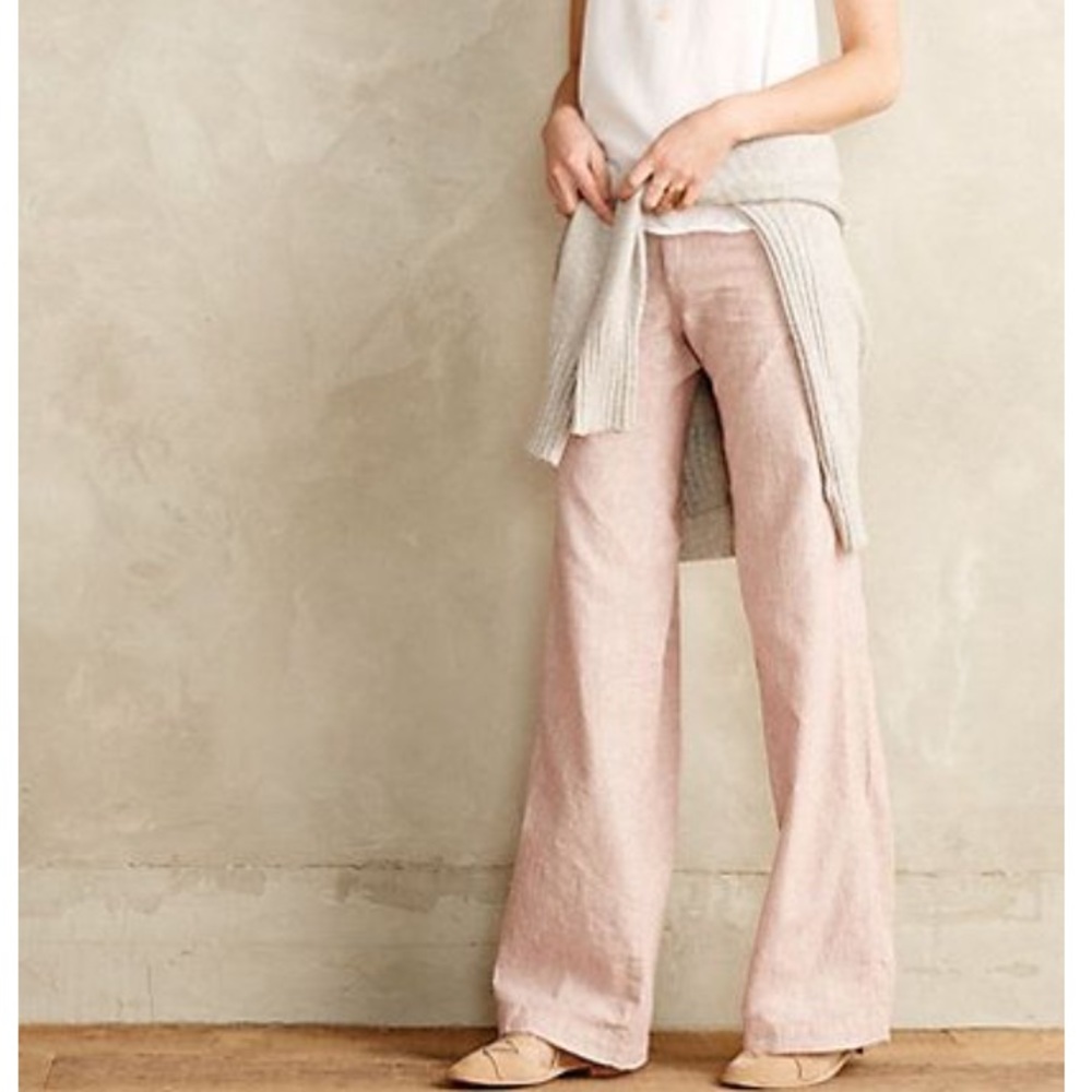 Pilcro flared linen trousers